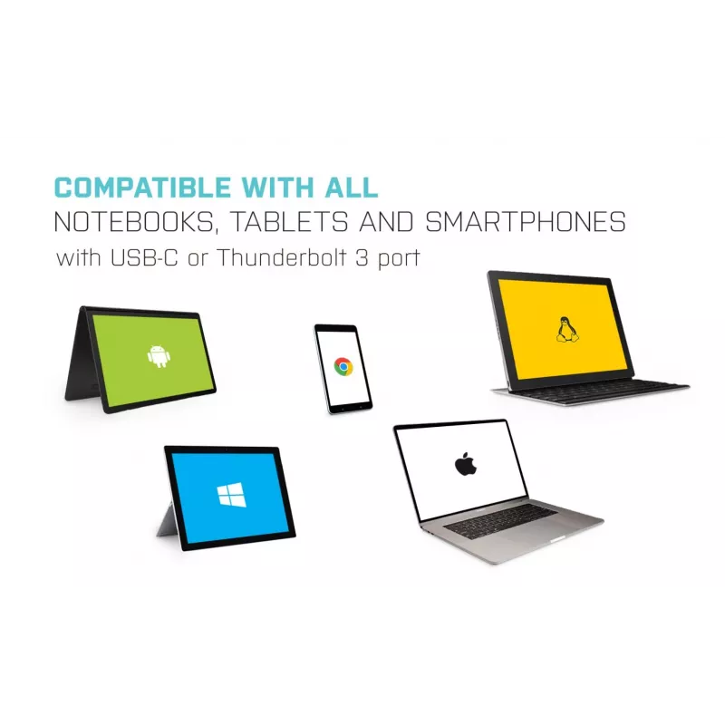 i-tec Metal USB-C Nano -telakka HDMI/VGA ja LAN + yleislaturi 77 W