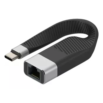 Techly ICOC USBC-RJ45 verkkokaapeli musta 0,144 m
