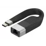 Techly ICOC USBC-RJ45 verkkokaapeli musta 0,144 m