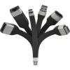 Techly ICOC USBC-RJ45 verkkokaapeli musta 0,144 m