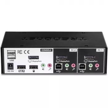 KVM-kytkin Trendnet TK-241DP musta
