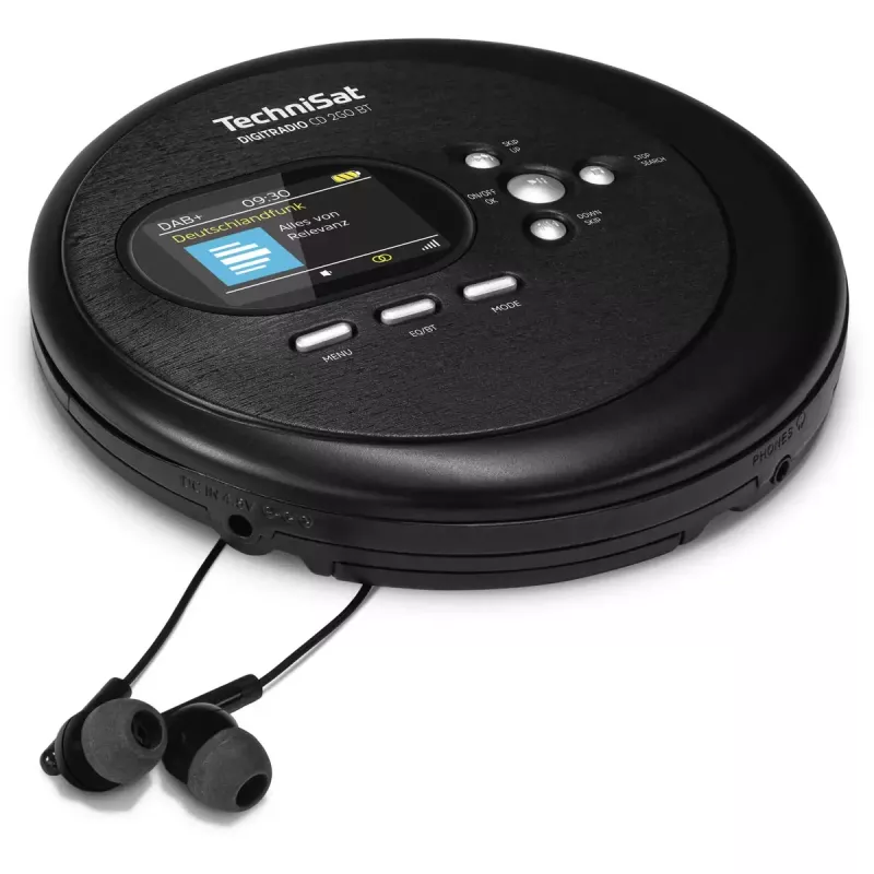 Kannettava CD-soitin TechniSat DIGITRADIO CD 2GO BT musta MP3 DAB+ FM