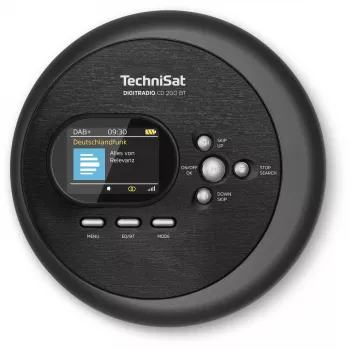 Kannettava CD-soitin TechniSat DIGITRADIO CD 2GO BT musta MP3 DAB+ FM