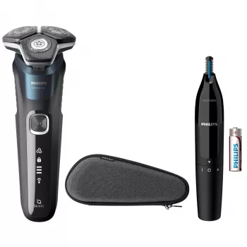 Sähköparranajokone Philips SHAVER Series 5000 S5889/11 märkä- ja kuivaparranajokone rotaatioparranajokone SteelPrecision-terät