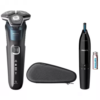Sähköparranajokone Philips SHAVER Series 5000 S5889/11 märkä- ja kuivaparranajokone rotaatioparranajokone SteelPrecision-terät