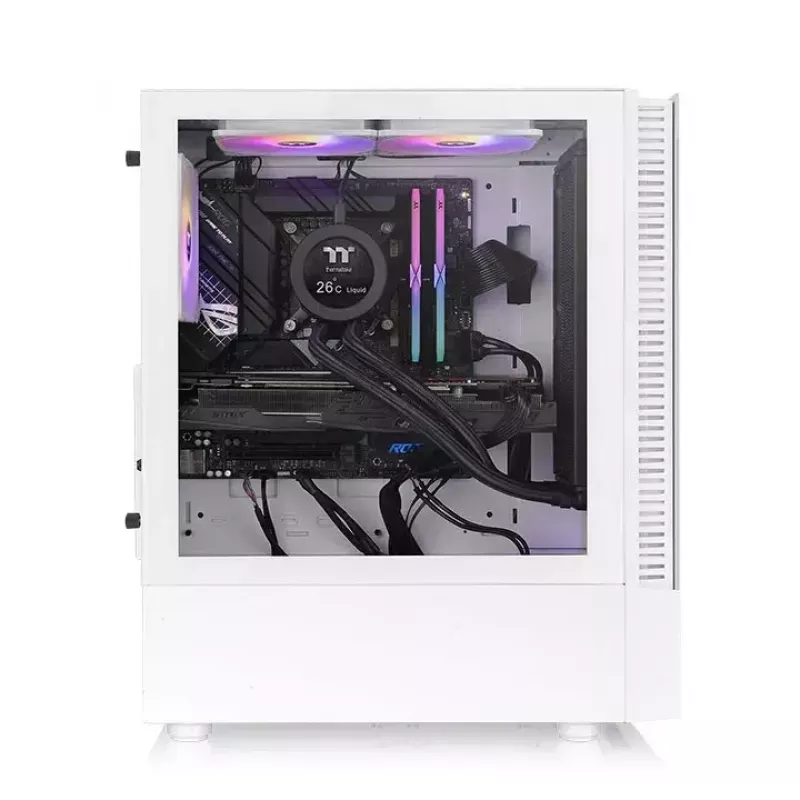 PC-kotelo Thermaltake View 200 TG Snow ARGB Midi Tower valkoinen