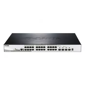 D-Link 28-Port Gigabit Stackable POE Smart Managed -kytkin sisältäen 4 x 10G SFP+