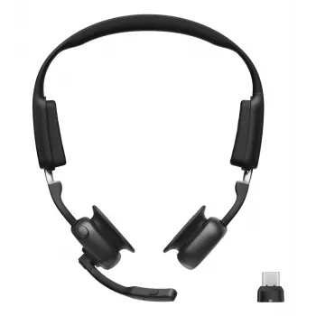 SHOKZ OpenMeet UC langaton Bluetooth-luujohto videoneuvottelukuulokemikrofoni USB-C-sovittimella