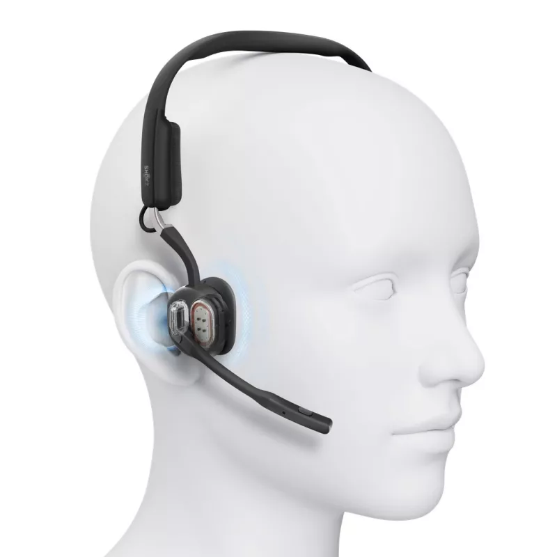 SHOKZ OpenMeet UC langaton Bluetooth-luujohto videoneuvottelukuulokemikrofoni USB-C-sovittimella
