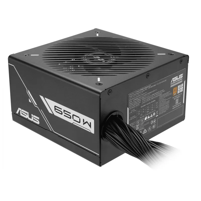 Virtalähde ASUS Prime 650W ATX 20+4-Pin, 80 PLUS Bronze, musta, 13,5 cm:n tuuletin