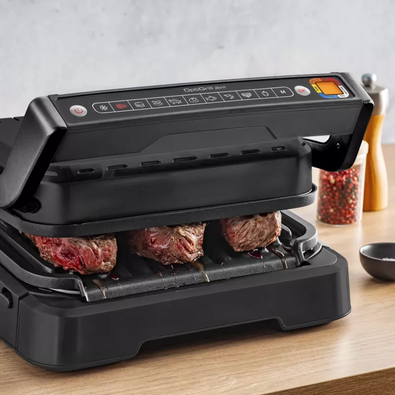 Kontaktigrilli Tefal OptiGrill 2in1 GC7728 2100W musta