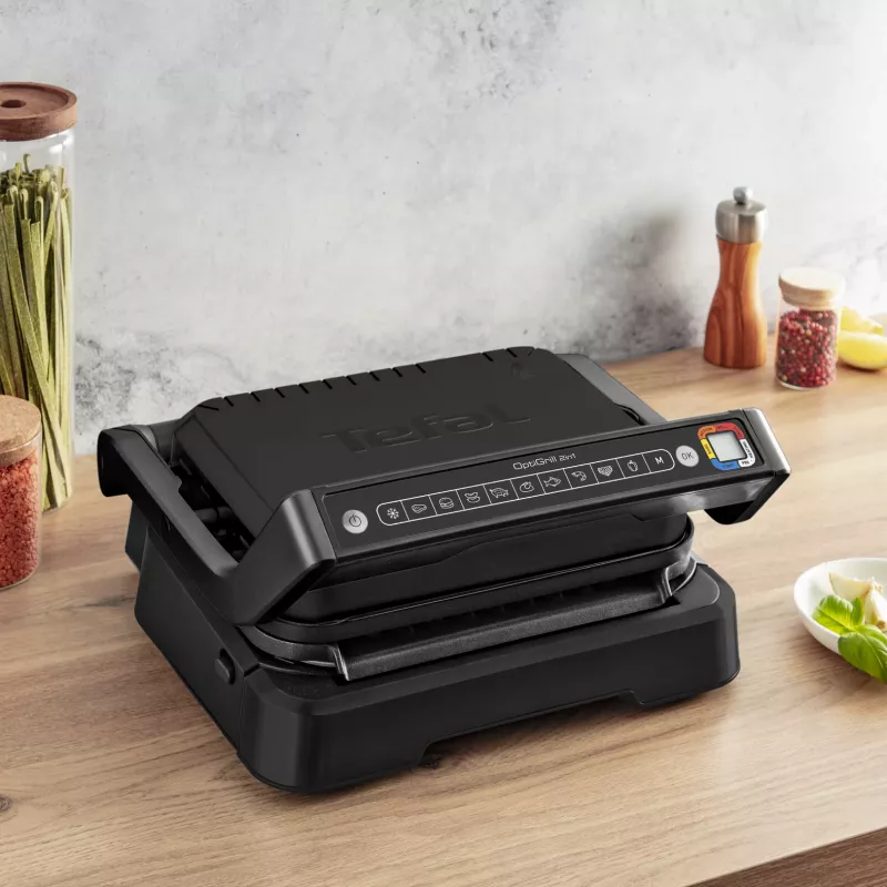 Kontaktigrilli Tefal OptiGrill 2in1 GC7728 2100W musta