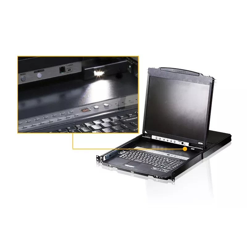 ATEN CL5816N KVM-kytkin telineasennus musta
