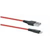 Matkapuhelin USB-A-Lightning-kaapeli SCHWAIGER LPRO410 501, USB 2.0, 1,2 m, punainen