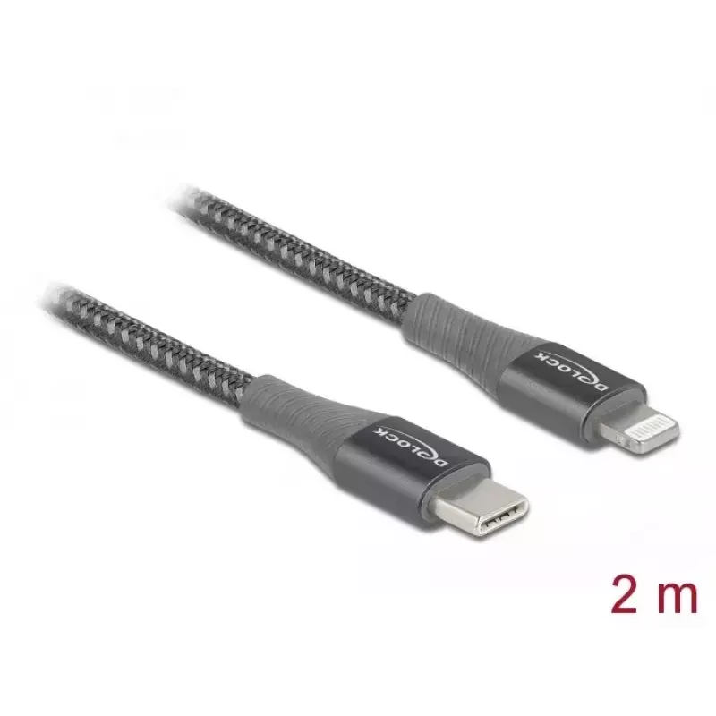 Daten- ja latauskaapeli DeLOCK USB Type-C - Lightning 86632