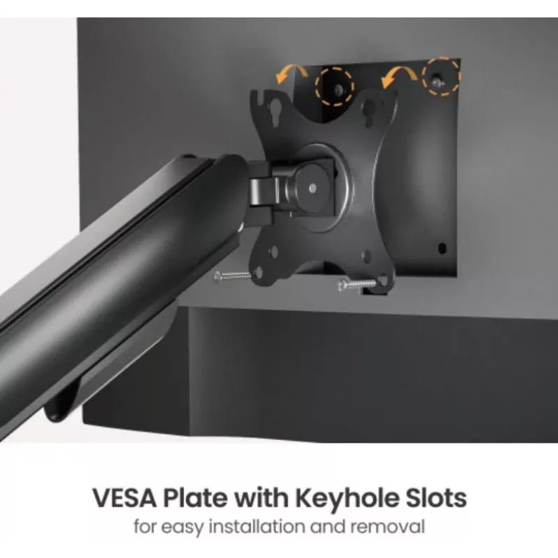 Kaasujousi-monitoriteline eSTUFF GLB227012, korkeussäädettävä, VESA-yhteensopiva