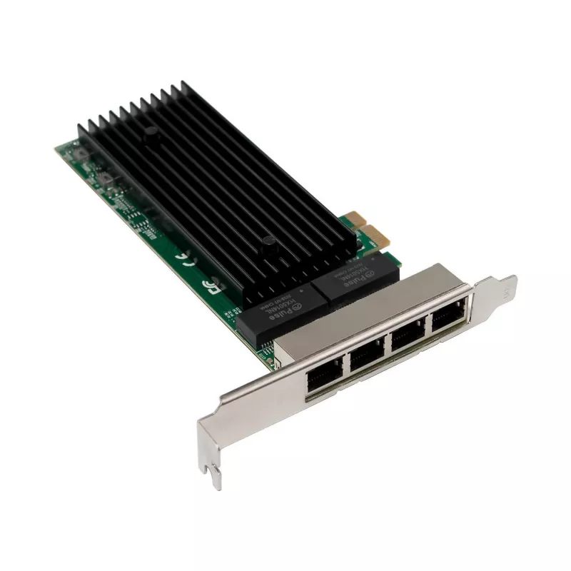 PCIe x1 -verkkokortti MicroConnect MC-PCIEX1-82575-Q Intel 82575 -ohjaimella