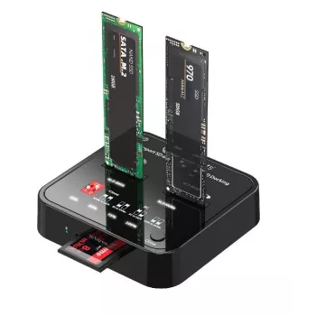Media Duplicator CoreParts MS-CLONER-M2-SD musta USB Type-C M.2