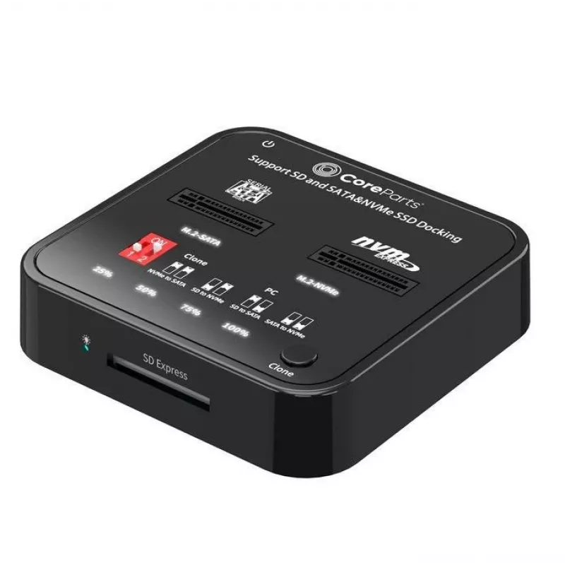 Media Duplicator CoreParts MS-CLONER-M2-SD musta USB Type-C M.2