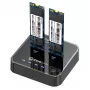 CoreParts MS-CLONER-NVME tallennusaseman telakointiasema USB 3.2 Gen 2 (3.1 Gen 2) Type-C musta