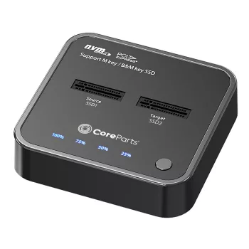 CoreParts MS-CLONER-NVME tallennusaseman telakointiasema USB 3.2 Gen 2 (3.1 Gen 2) Type-C musta