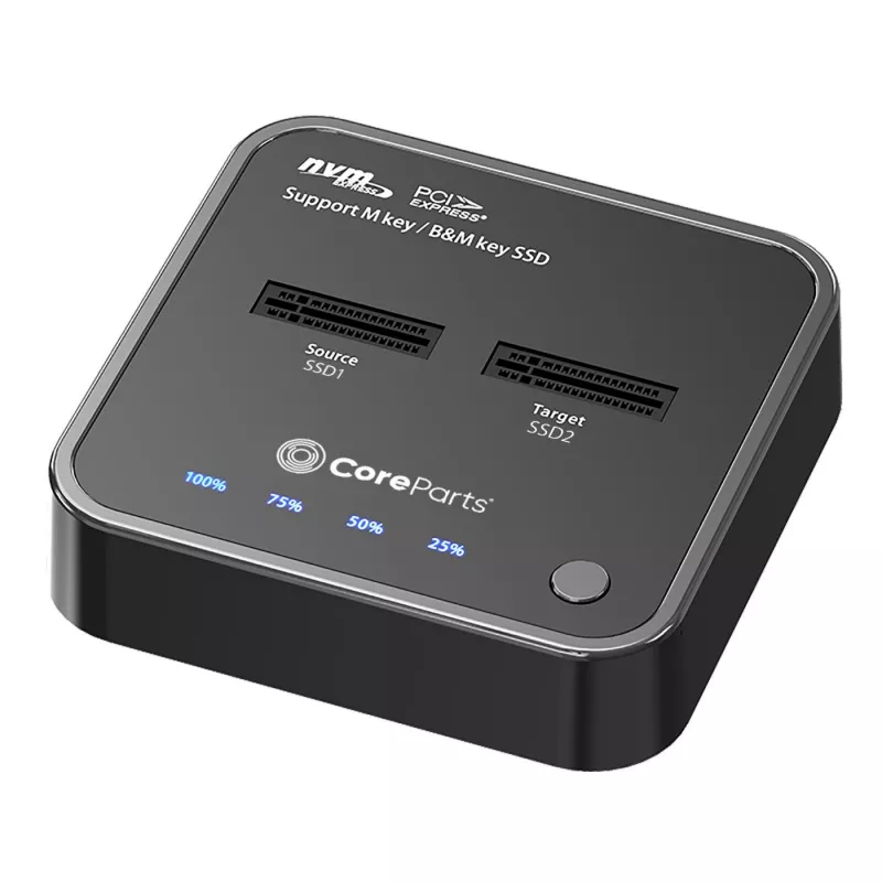 CoreParts MS-CLONER-NVME tallennusaseman telakointiasema USB 3.2 Gen 2 (3.1 Gen 2) Type-C musta