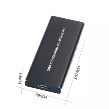CoreParts MSUB8001 tallennuskotelo SSD-kotelo musta M.2