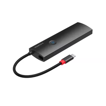 MicroConnect USB3.2CCOM20 USB-C - HDMI Mini-telakka, 4K 60Hz, RJ45, 3x USB-A