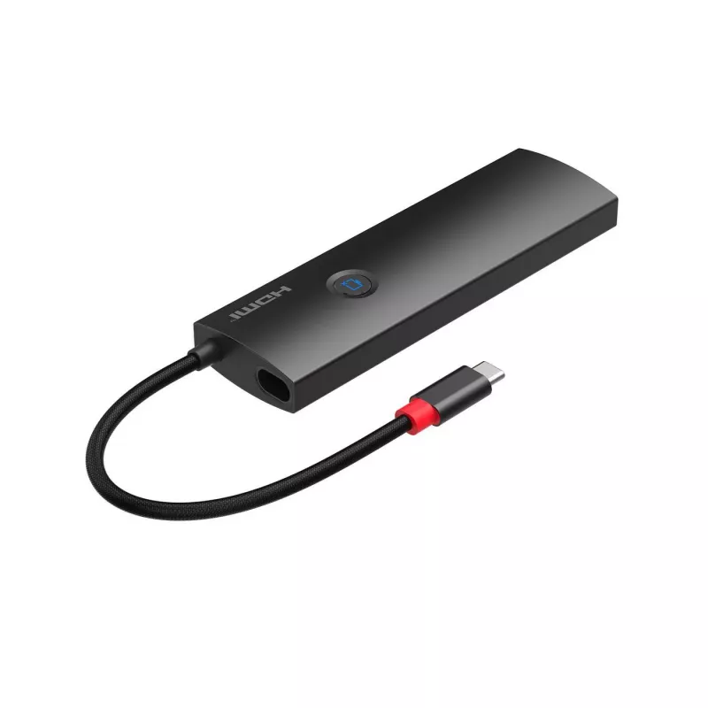 MicroConnect USB3.2CCOM20 USB-C - HDMI Mini-telakka, 4K 60Hz, RJ45, 3x USB-A