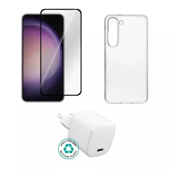Suojaava laturin kansilasi eSTUFF Samsung Galaxy S25:lle — Ruskea