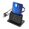 j5create JUR261 USB™ Smart Card / CAC -lukijan teline, USB Type-A/USB Type-C, musta, 95 g