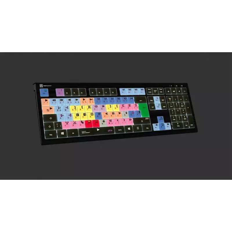 Logickeyboard Avid Media Composer ASTRA 2 taustavalaistu näppäimistö PC saksa (LKB-MCOM4-A2PC-DE)