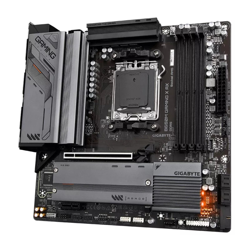 Emolevy GIGABYTE B650M GAMING X AX — AMD B650, Socket AM5, Micro ATX, DDR5, 4 DIMM, 2x M.2, Wi‑Fi 6E, 2.5GbE