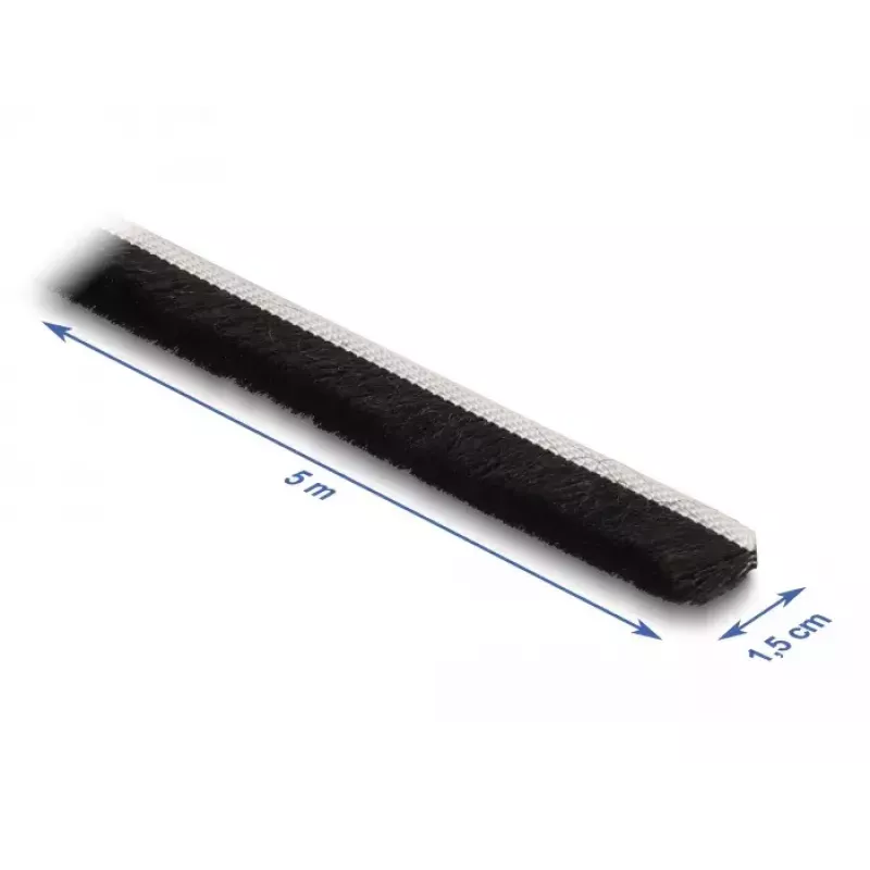 DeLOCK harjalista itseliimautuva 15 mm pituus 5 m musta