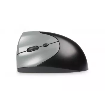 BakkerElkhuizen Handshake hiiri vasen, vasenkätinen, pystysuunnittelu, optinen, RF langaton + Bluetooth + USB Type-C, 6400 DPI, musta, harmaa