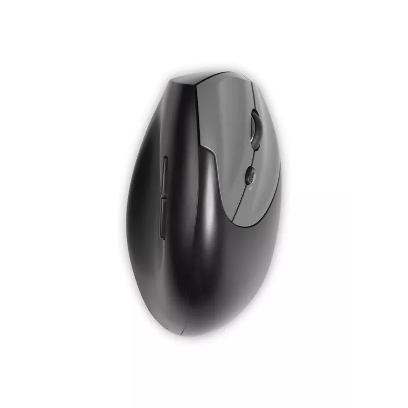 BakkerElkhuizen Handshake hiiri oikea, oikeakätinen, pystysuunnittelu, optinen, RF langaton + Bluetooth + USB Type-C, 6400 DPI, musta, harmaa