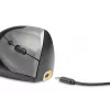 BakkerElkhuizen Handshake hiiri oikea, oikeakätinen, pystysuunnittelu, optinen, RF langaton + Bluetooth + USB Type-C, 6400 DPI, musta, harmaa