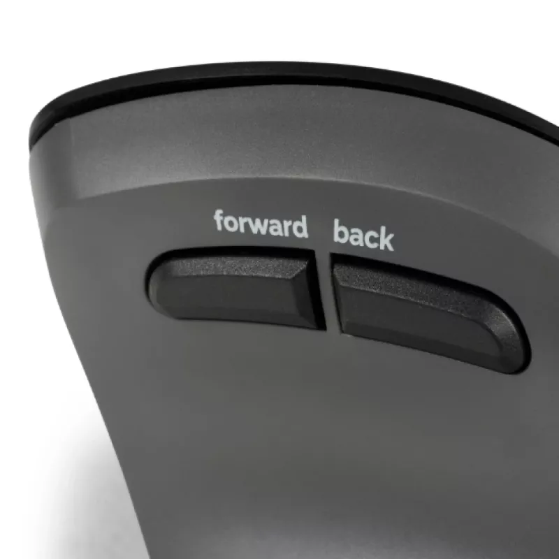 BakkerElkhuizen PRF Pro hiiri vasen, vasenkätinen, pystysuunnittelu, optinen, RF langaton + Bluetooth + USB Type-C, 2400 DPI, musta, harmaa
