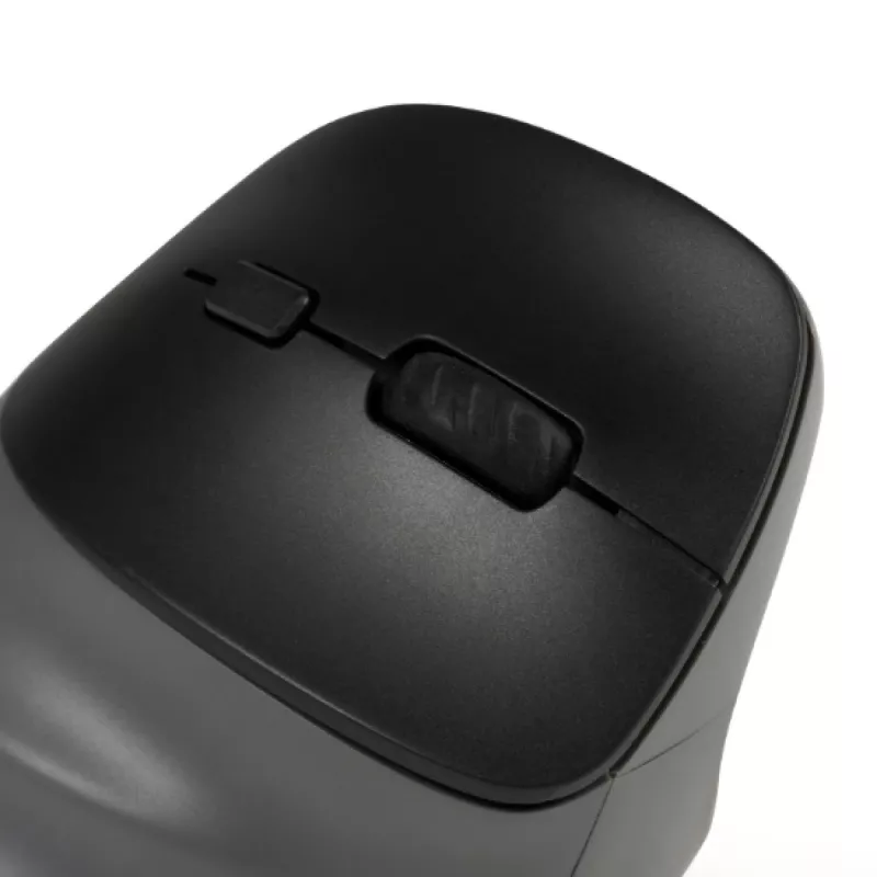 BakkerElkhuizen PRF Pro hiiri vasen, vasenkätinen, pystysuunnittelu, optinen, RF langaton + Bluetooth + USB Type-C, 2400 DPI, musta, harmaa