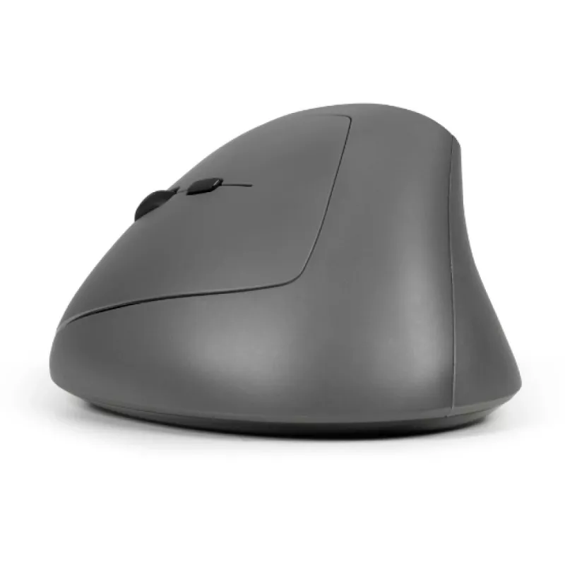 BakkerElkhuizen MidWay hiiri vasen, vasenkätinen, pystysuunnittelu, optinen, RF langaton + Bluetooth + USB Type-C, 2400 DPI, harmaa, musta