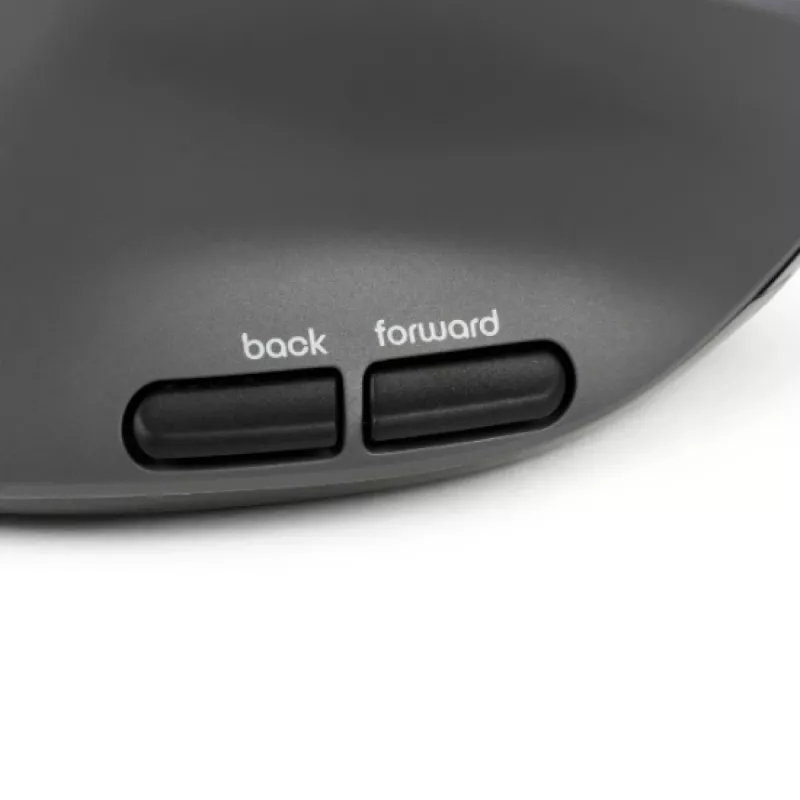 BakkerElkhuizen MidWay hiiri vasen, vasenkätinen, pystysuunnittelu, optinen, RF langaton + Bluetooth + USB Type-C, 2400 DPI, harmaa, musta