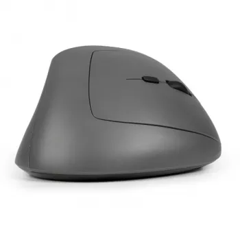 BakkerElkhuizen MidWay hiiri oikea, oikeakätinen, pystysuunnittelu, optinen, RF langaton + Bluetooth + USB Type-C, 2400 DPI, harmaa, musta