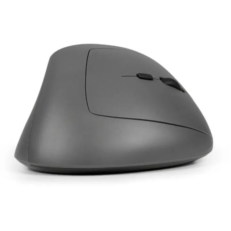 BakkerElkhuizen MidWay hiiri oikea, oikeakätinen, pystysuunnittelu, optinen, RF langaton + Bluetooth + USB Type-C, 2400 DPI, harmaa, musta
