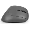 BakkerElkhuizen MidWay hiiri oikea, oikeakätinen, pystysuunnittelu, optinen, RF langaton + Bluetooth + USB Type-C, 2400 DPI, harmaa, musta