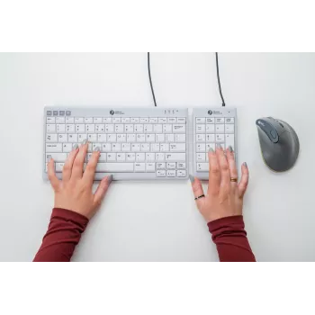 BakkerElkhuizen UltraBoard 955 V2 Numeric, USB, 22, kannettava/pöytätietokone, 1,5 m, tummanharmaa, vaaleanharmaa