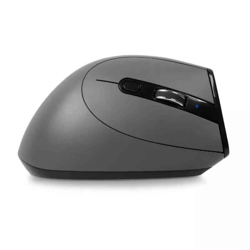 BakkerElkhuizen Grip Pro hiiri, oikeakätisille, pystysuunnittelu, optinen, RF langaton, 2400 DPI, harmaa, musta, keltainen