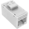 InLine Keystone RJ45-pistorasia, suojaamaton, Cat.6A, 8 kpl:n pakkaus, valkoinen
