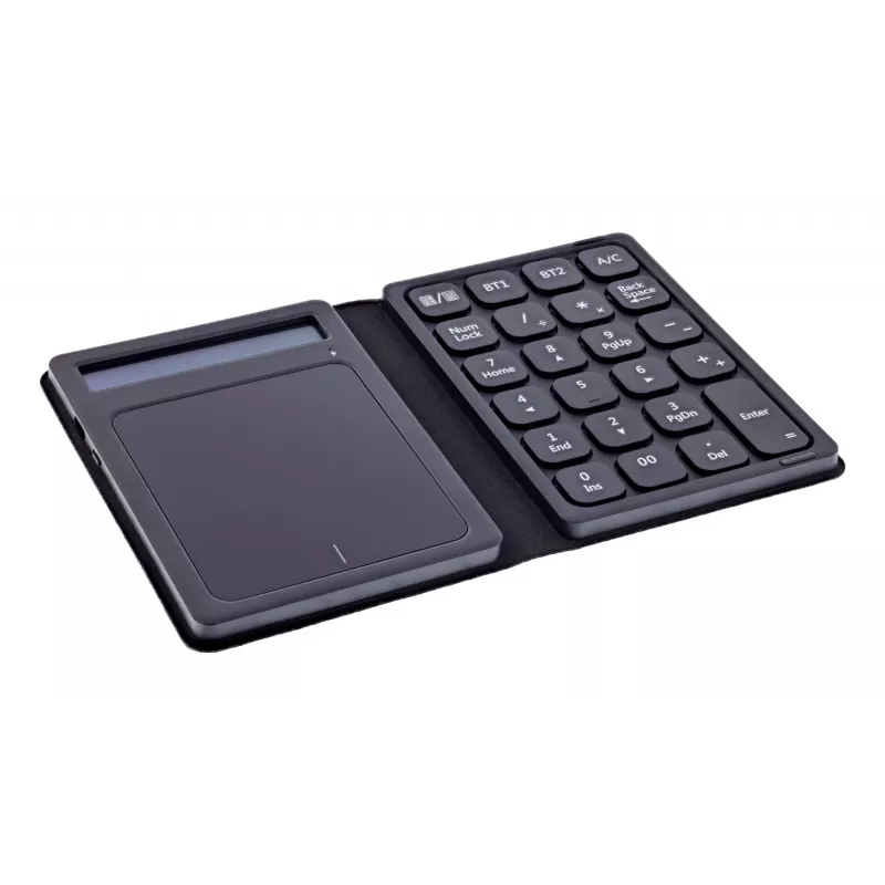 InLine 55379G Bluetooth-numeronäppäimistö kosketuslevyllä ja näytöllä, taitettava, musta