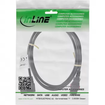 InLine 16933A virtajohto musta 3 m IEC C13 IEC C14