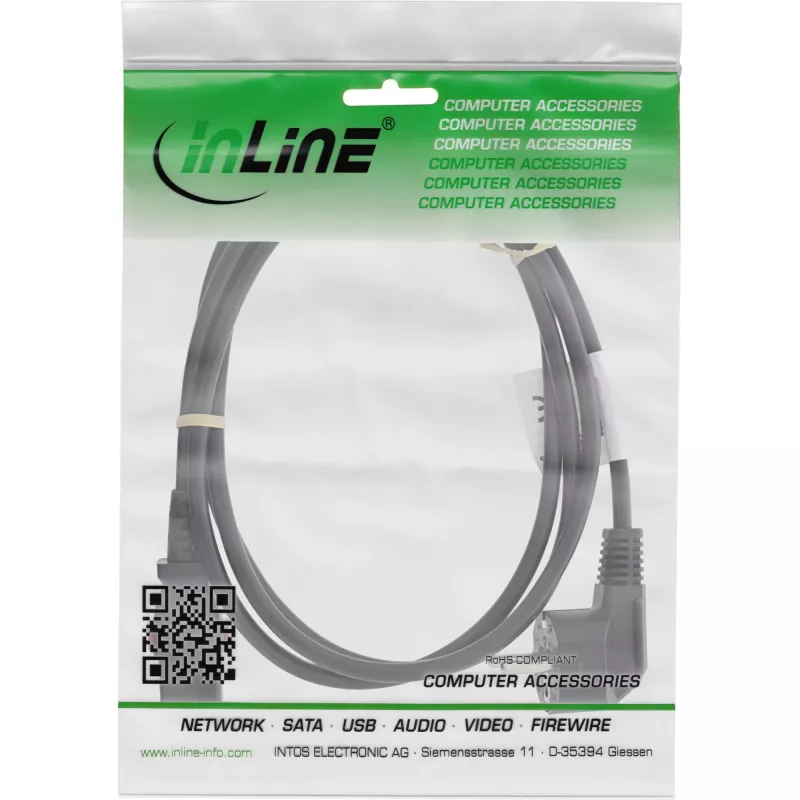 InLine 16952L virtajohto musta 2 m IEC C13 CEE7/7